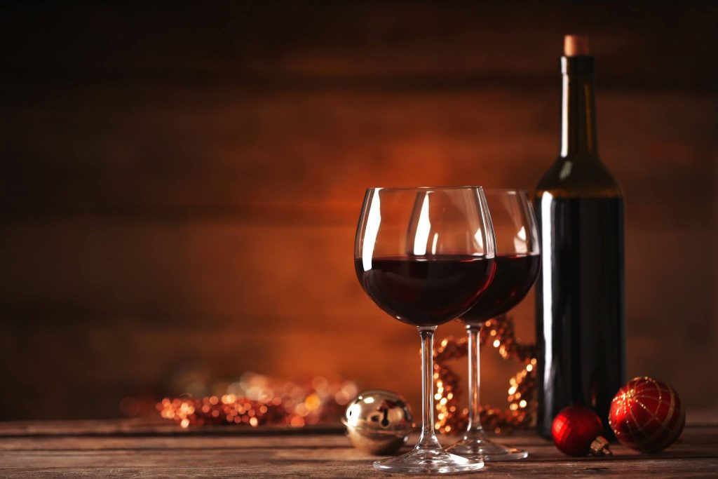 Christmas red wine