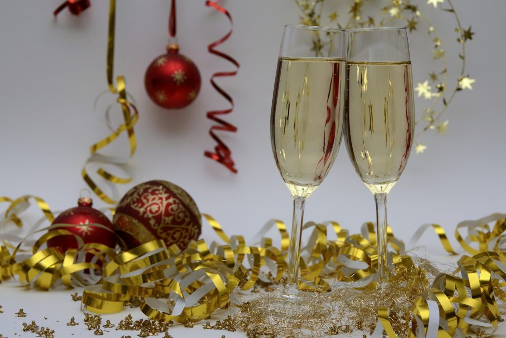 Christmas Champagne and Baubles