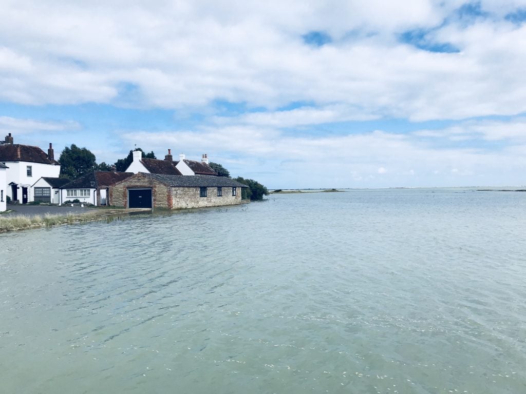 views of pagham harbour from the crab and lobster